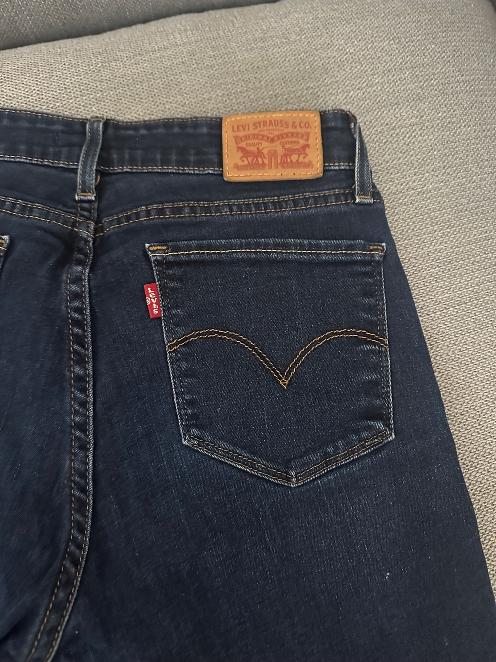 Levi Dark-Wash Straight Leg Jeans